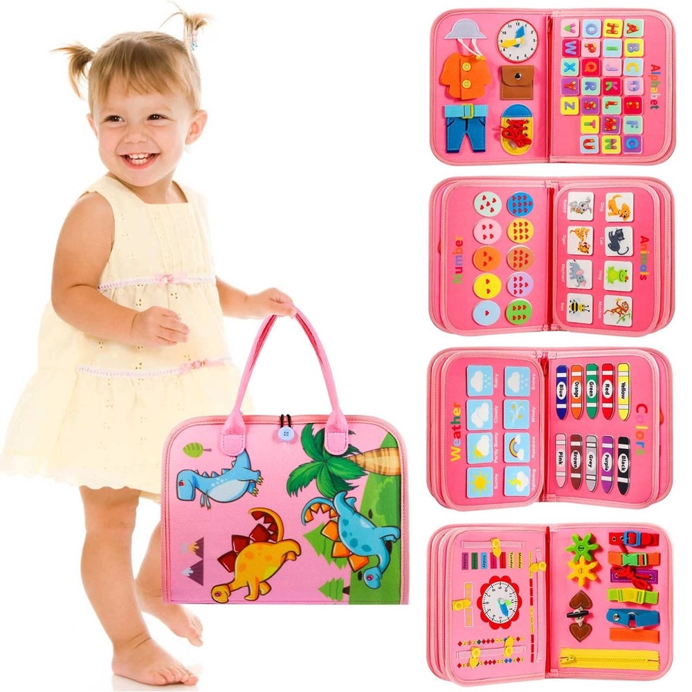 Pink Dinosaur Activity Book for Kids